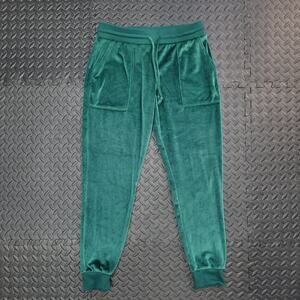 Stars Above Velour Jogger Pants Green Small Cozy Lounge